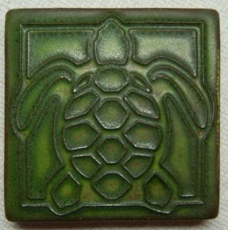 Motawi Tileworks Art Tile Turtle 4 " X 4 " Very Rare Monochrome Version