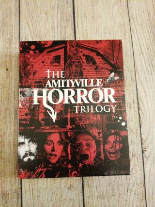 The Amityville Horror Trilogy (3d,  Blu - Ray) Oop W/ Rare Slipbox.  Scream Factory