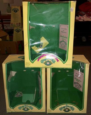 Cabbage Patch Kids Girls Baby Doll Boxes Birth Certificates Coleco 1980s Vintage