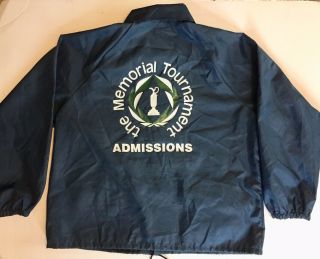 Rare Vintage The Memorial Golf Tournament Admissions Xl Windbreaker Jacket Usa