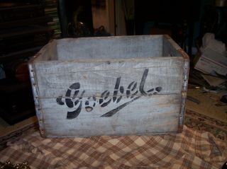 Vintage Goebel Beer Wood Crate W/ Patina Rare Find