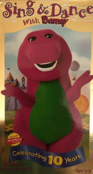 Barney - Sing And Dance With Barney (vhs,  1998) - Rare Vintage - Ship N 24 Hours
