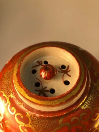 SATSUMA MEIJI PERIOD Japanese Lidded Jar Old Pottery Ceramic Vase 3