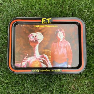 1982 Vintage " E.  T.  The Extra Terrestrial " (tv Dinner) Metal Folding Tray,  Rare
