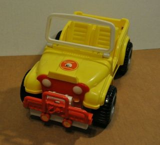 Mattel Barbie Doll Baywatch Lifeguard Rescue Jeep Yellow Vintage 1987 Vtg