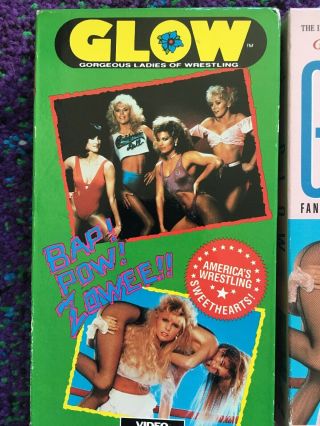 2 VHS Video Tapes GLOW Gorgeous Ladies of Wrestling 1,  3 Best of RARE VINTAGE 2
