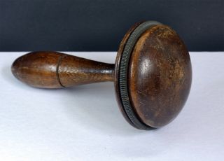 Vintage Wooden Darning Mushroom With Metal Spring.  Craft / Sewing Item