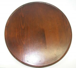 Antique/vintage Round Solid Wood Lazy Susan 17.  5 " Diameter X 2 " H