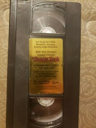 Walt disney classic the Jungle Book demo vhs tape very rare red paper sleeve 2