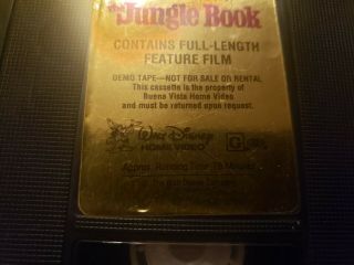 Walt disney classic the Jungle Book demo vhs tape very rare red paper sleeve 3