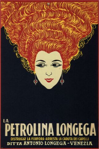 La Petrolina Longega Vintage Ad Poster L Buttin Italy 1920 24x36 Rare