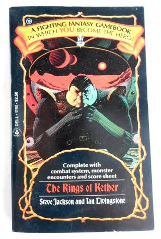 Rare Fighting Fantasy Gamebook 15: The Rings Of Kether Steve Jackson Rpg Dell