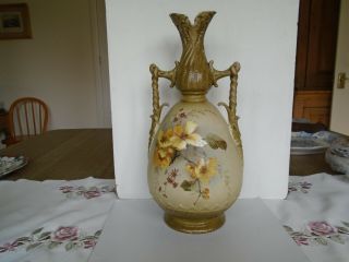 Antique Austrian Turn Wien Porcelain Large Vase By Ernst Wahliss
