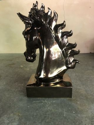 Unicorn Statue Ceramic Antique Bronze Finish 3
