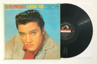 Rare Elvis Presley Loving You Lp Og Rca Victor Lpm - 1515 Long Play 1957 Mono Vg,