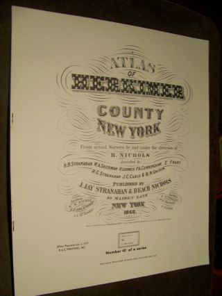 1868 Herkimer County Ny Atlas Map Fw Beers Little Falls Warren Ohio 1977 Reprint