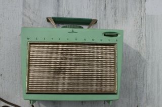 Old 50s Westinghouse Mid Century Eames Era Green Antique Vintage Radio Bakelite