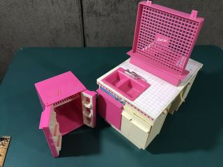 Vintage Barbie Plastic Kitchen Stove,  Sink,  Dishwasher,  Fridge