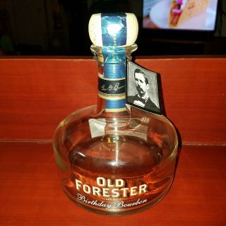Rare 2015 Old Forester Birthday Bourbon Bottle Kentucky Whiskey Advertising
