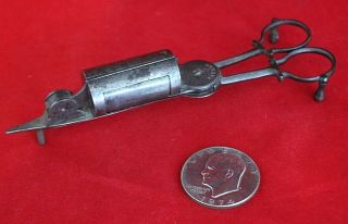 Antique Warranted Candle Wick Cutter Trimmer Scissors Snuffer Crown Logo Excel
