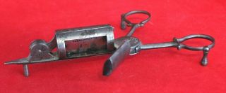 Antique Warranted Candle Wick Cutter Trimmer Scissors Snuffer Crown Logo EXCEL 3