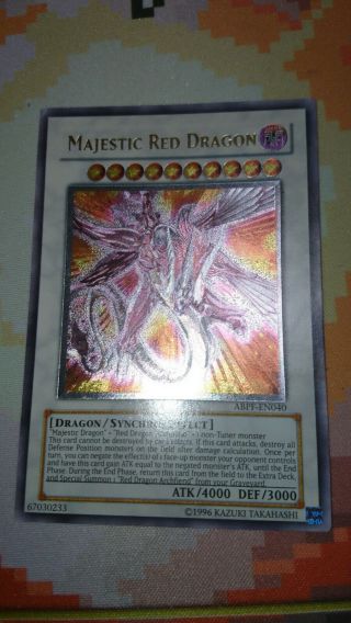 Yugioh Tcg Abpf - En040 Majestic Red Dragon Unlimited Ultimate Rare - Light Play