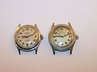 Vintage Droz Swiss 17 Jewel & Optima Swiss 17 Jewel 1080 Military Style Watch