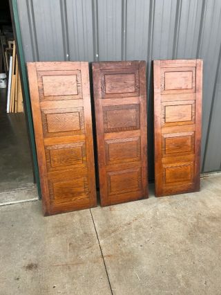 An Three Available Price Each Antique Oak Raised Panel Cabinet Door 18 X 48