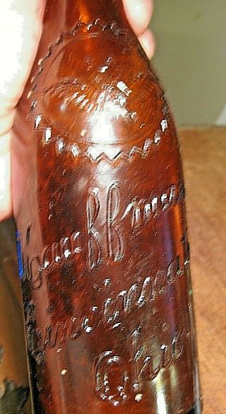 Vintage Kauffman Brewing Co.  Amber Beer Bottle Cincinnati,  Ohio Embossed Antique 3