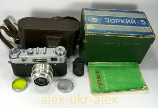 Rare Russian Zorki - 5 With Industar - 50 Lens Rf Film Camera.  Exc, .  Box.  №59093375