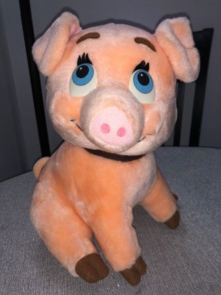 1985 Vtg Disney Hen Wen Pig Plush Toy The Black Cauldron Stuffed Animal 11 " Rare