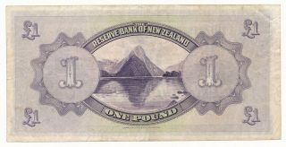 Zealand 1934 Lefeaux £1 One Pound Note RARE First Prefix A 2