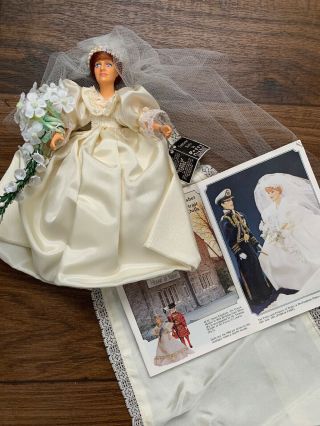 Vtg Peggy Nesbit England Princess Diana Royal Wedding Dress Doll England Rare
