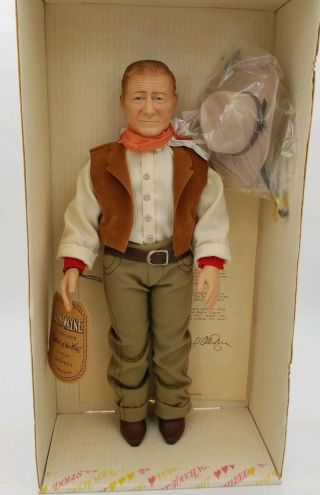 John Wayne Symbol Of The West 17 " Vinyl Doll,  Effanbee,  With Box 1981