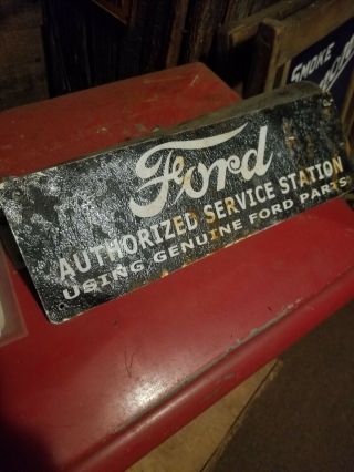 Vintage Old Ford Parts Metal Display Rack Sign Rare Advertising Gas Oil