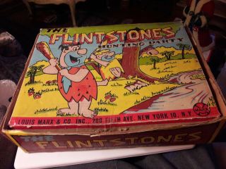 Marx Flintstones Hunting Party Playset Box Only Dinosaur 1960s Prehistoric Rare