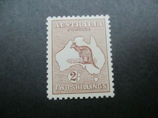 Kangaroo Stamps: 2/ - Brown 3rd Watermark Rare (c55)