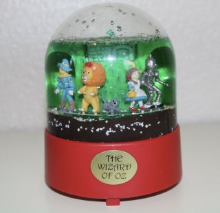 The Wizard Of Oz Vintage Moving Musical Box Snow Globe Kurt S Adler 1987 Rare