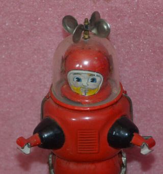 RARE Space Robot Wind - Up Tin Toy Made In Japan. 2