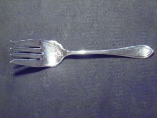Silverplate Holmes And Edwards Xiv Meat Serving Fork Has " A " Monogram