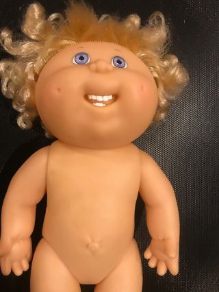 Cabbage Patch Kids Vintage Hasbro Doll - Boy Doll With Blonde Curls
