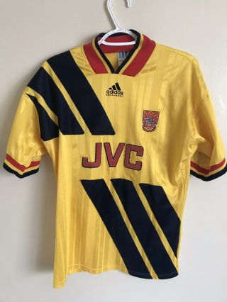 Rare Vintage Arsenal Soccer Yellow Jersey 90 