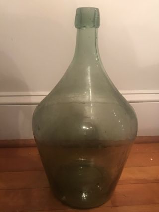 Large Antique Bottle,  12,  Inches Tall Iron Pontil,  Bubbling,  Us Estate Item