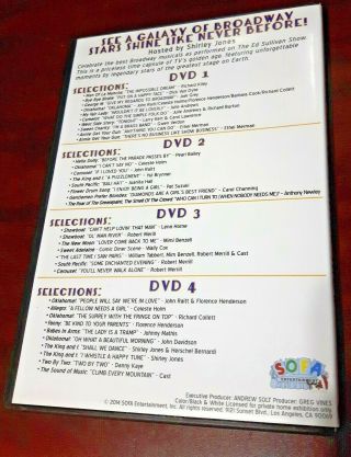 The Ed Sullivan Show Great Broadway Musical Moments 4 - DVD Set 2014 Rare OOP 2