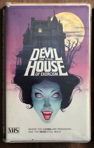 Devil In The House Of Exorcism Rare Clamshell Oop Vhs Tape Cinemagreats Lisa And