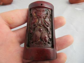 Rare Antique Chinese Hand - Carved Bovine Bone Pendants E10