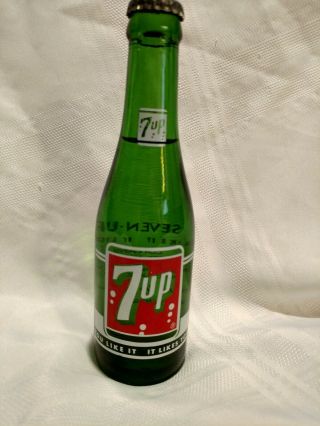 Vintage 7 - Up Full Bottle From The Early 60 