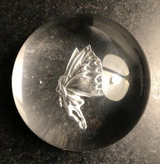 Authentic Lalique Clear Crystal Naiade Water Fairy Hand Cooler Paperweight Rare