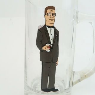 Rare King of the Hill 100th Episode Glass Beer Mug,  Hank Hill In Tuxedo Stein 3