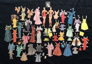 1956 Elizabeth Taylor Paper Dolls,  Cut Star Set